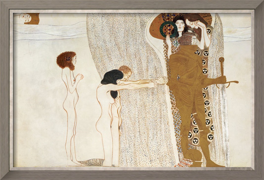 Beethoven Frieze Desire For Happiness, C.1902 - Gustav Klimt Painting